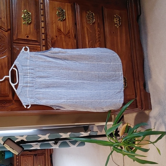 💚ELLEN TRACY SLEEVELESS LINEN TOP - Picture 5 of 7